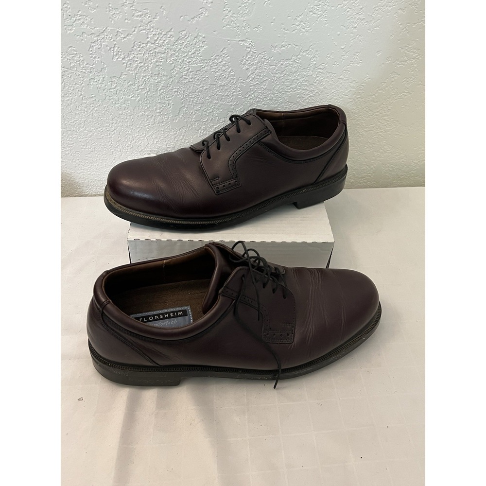 Florsheim Dark Brown Leather‎ Lace Up Oxford Dress Shoes Mens Size 12D 30607